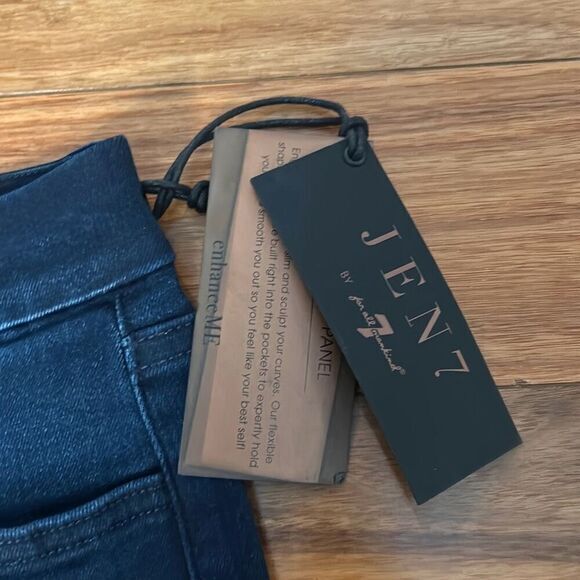 Jen7 7 for all mankind ankle length distressed skinny jeans highrise sz 0 - Picture 7 of 10